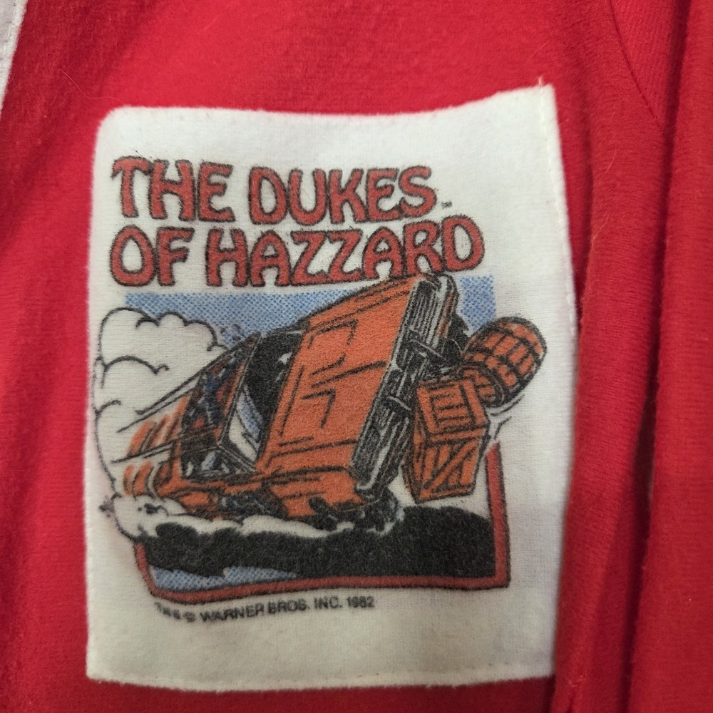 VTG 1980s Dukes Of Hazards Kids Graphic Bath Sleep Robe Y2K Size 6/7 - Picture 2 of 5